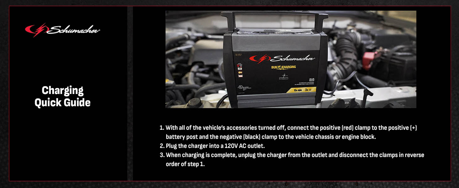 Schumacher Fully Automatic Battery Charger and Maintainer