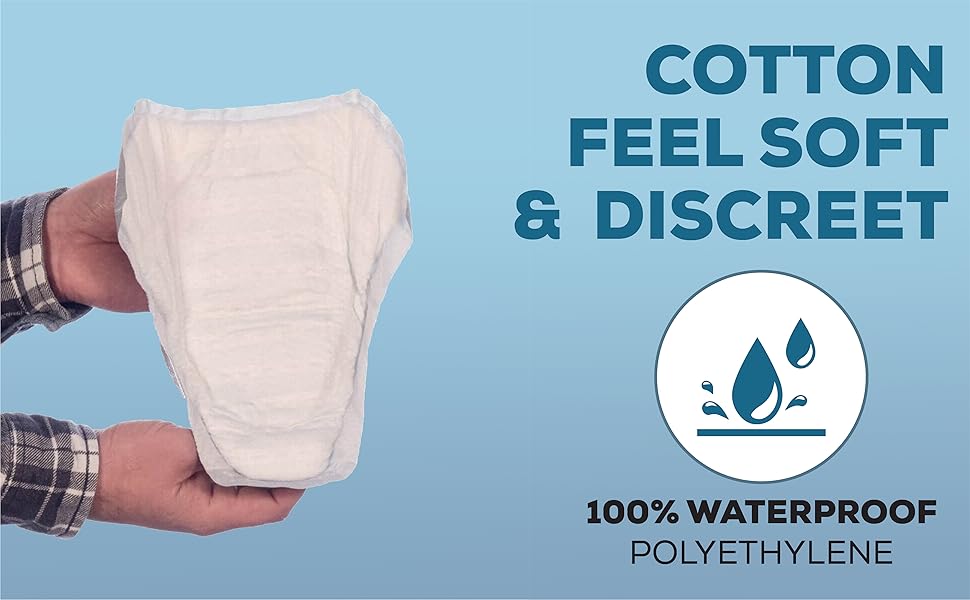 20 x Incontinence Pads Men with Adhesive Strip Provides Extra