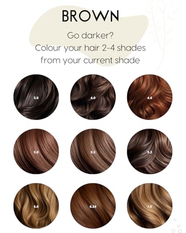 Brown hair dye colour up to 4 shades no ammonia hair dye brown hair dye auburn hair dye