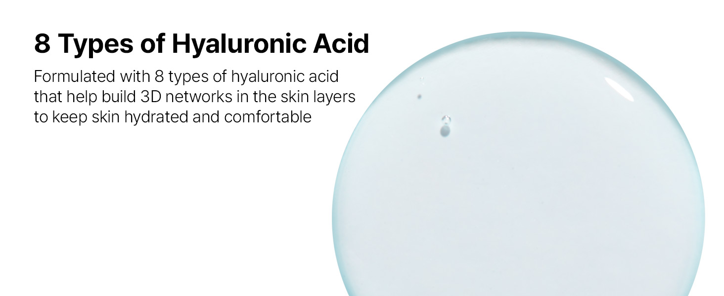 Key Ingredient 2: 8 Types of Hyaluronic Acid