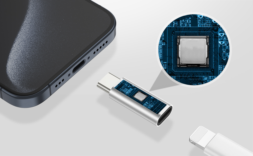 BabyElf USB C Adapter Lightning auf USB Typ C LadekabelAdapter für