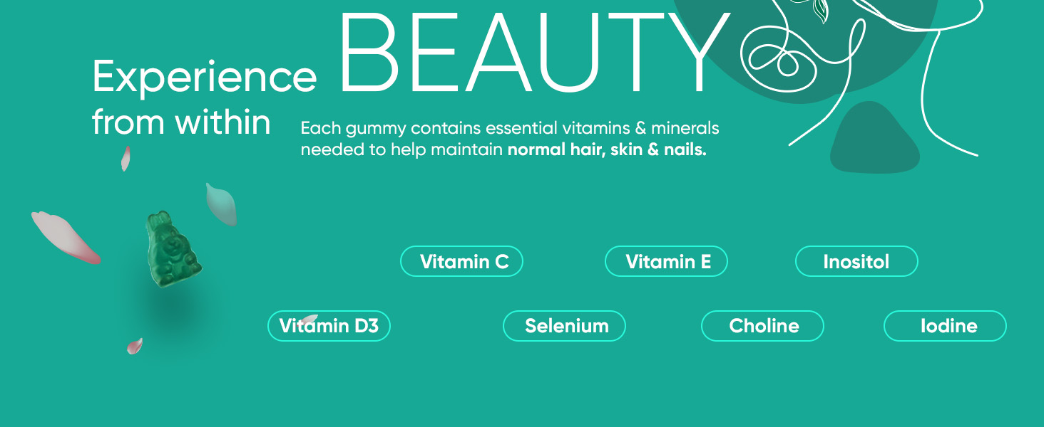 Biotin Gummies 5000mcg - with Vitamin A, B, C, D, E & Selenium