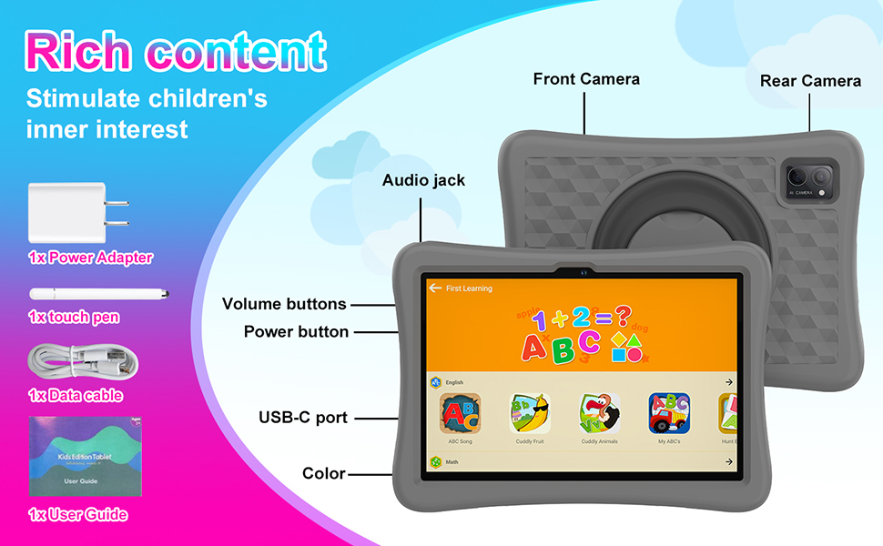 Amazon.co.jp: 子供用、YUONEOO 子供10.1インチタブレットPC