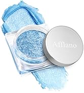 DE'LANCI Light Blue Cream Shimmer Eyeshadow Single, Silky Smooth Texture Blendable Blue Shimmer E...