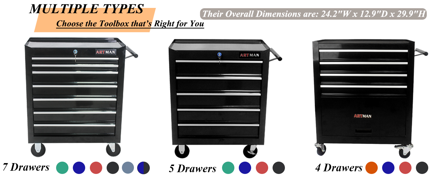 7 Drawers Tool Cart