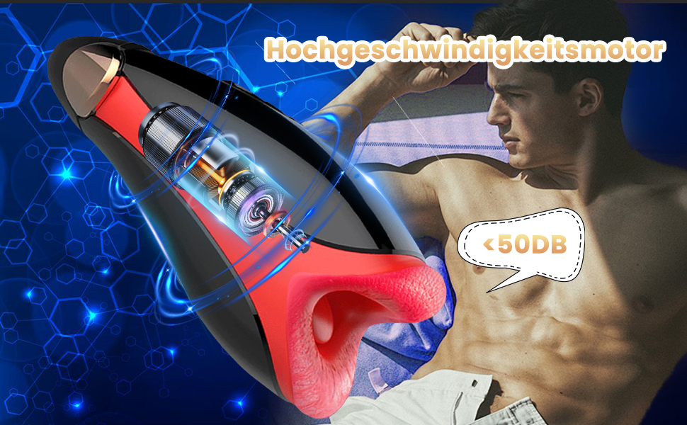 Elektrischer Masturbator Cup 10 Vibration und Heizfunktion