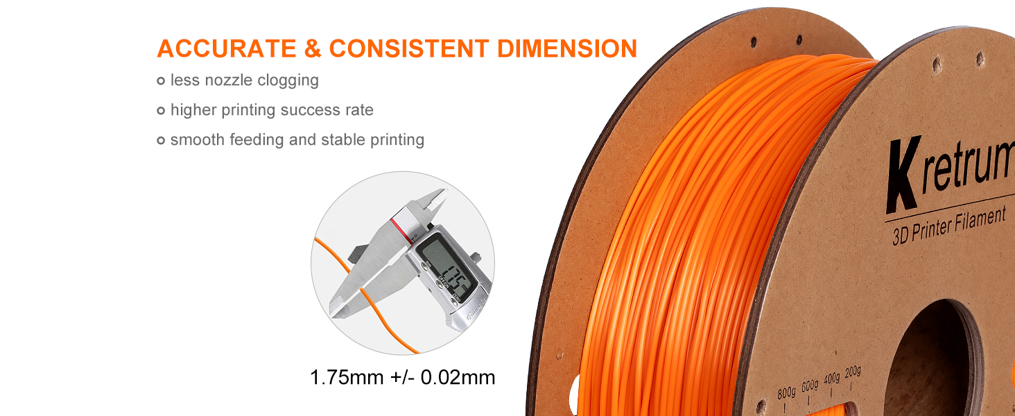 Orange filament accurate