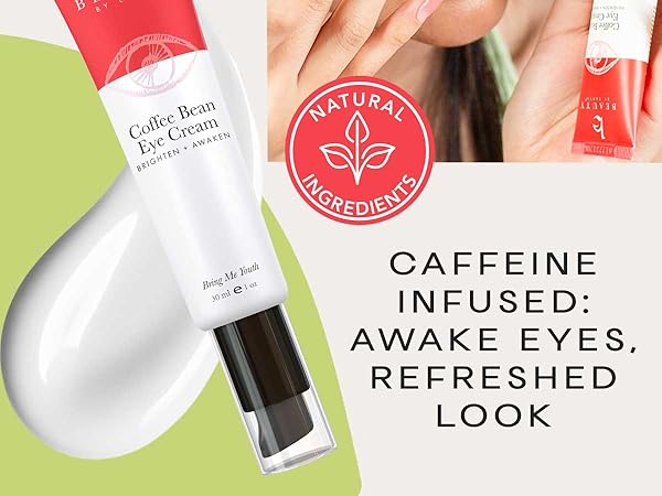 coffee bean caffeine eye cream retinol under mask dark circles puffiness bags treatment women cream
