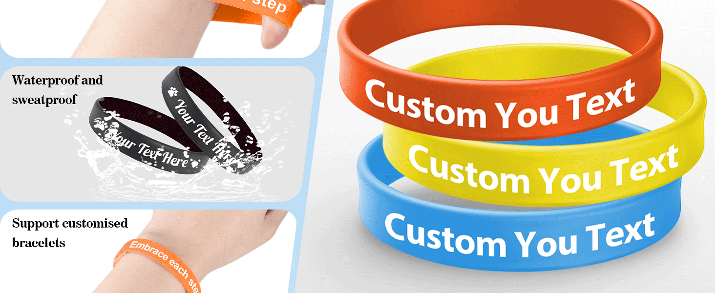 custom rubber bracelets