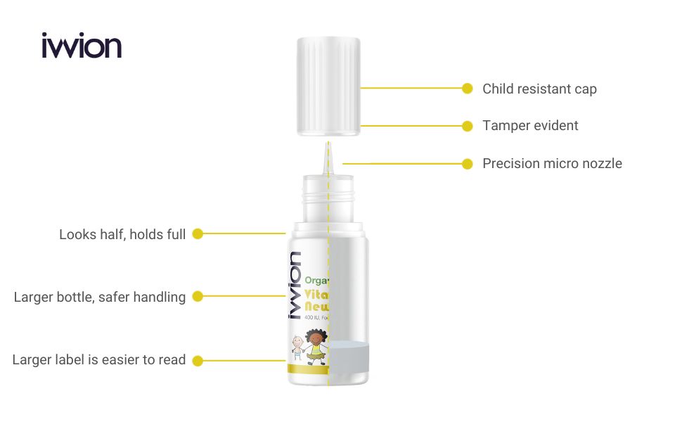 400IU Vitamin D3 drops organic supplement for babies and toddlers UK made no preservatives