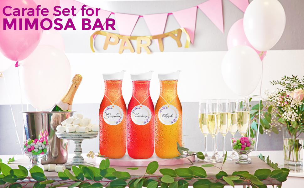 plastic water carafe pitcher lids juice container drinks fridge mimosa bar supplies milk dispenser