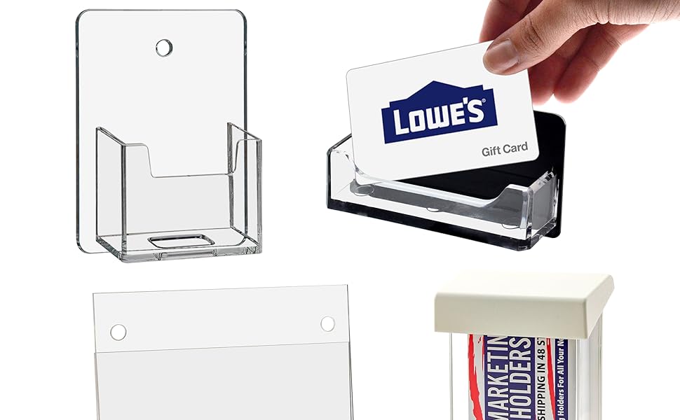 Single Pocket Wall Mount Business Card Displays