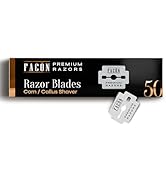 50 Facón Professional Callus Shaver Replacement Blades, Corn Plane Razor Blades for Callus Remova...