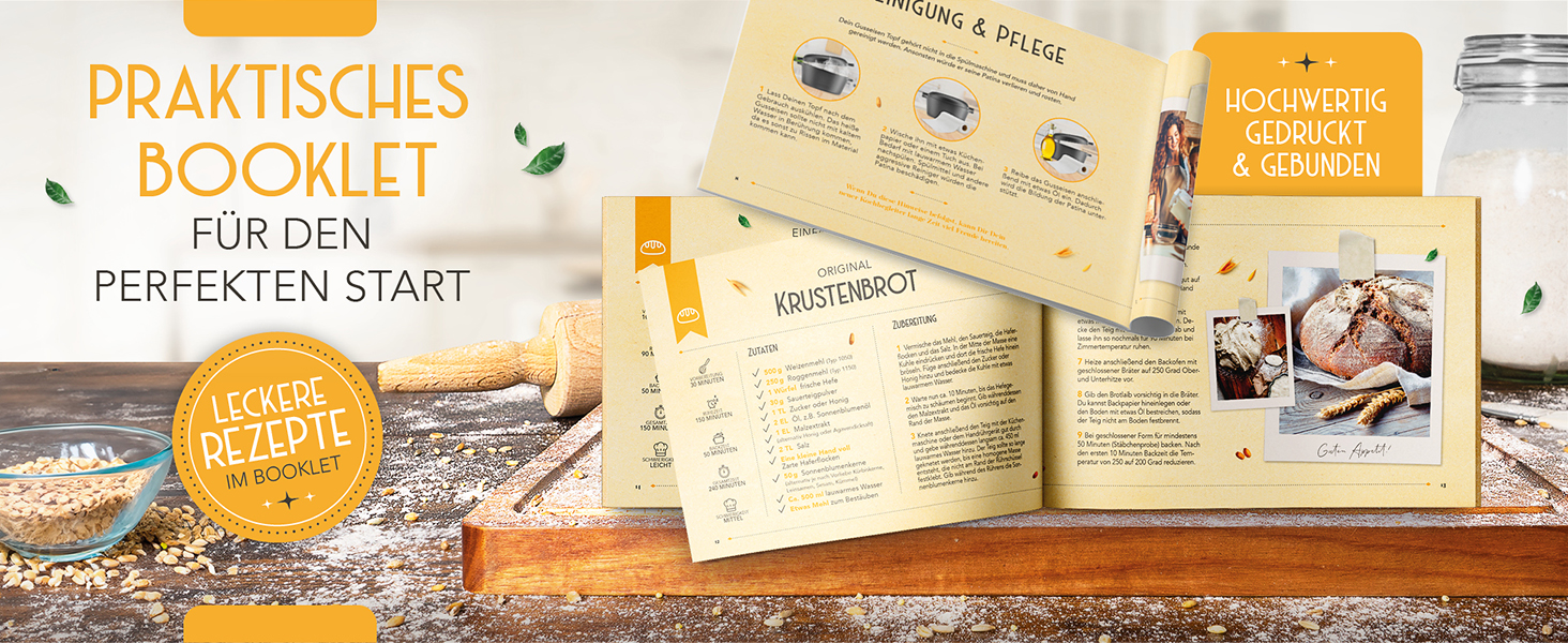 KRUSTENZAUBER | Starter-Set | Starter-Booklet | Rezepte | Pflege- & Anwendungshinweise 