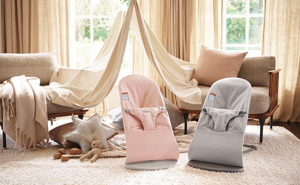 Amazon.com : BabyBjörn Bouncer Bliss, Light Pink, Woven