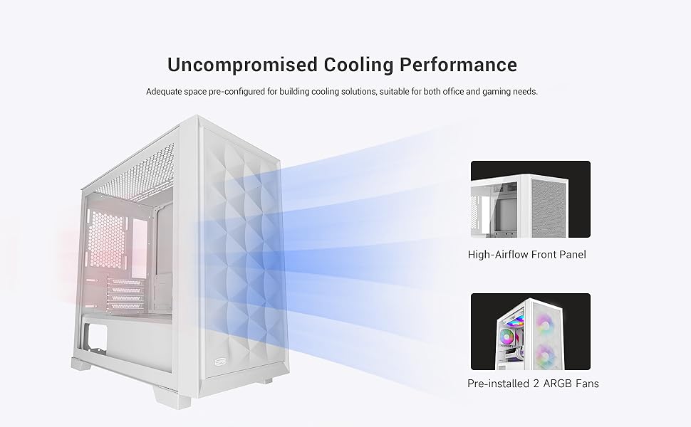 PCCOOLER CPS - C3D310ARGB　PCラック Amazon.com: PCCOOLER CPS C3D310 Airflow M-ATX PC Case Mid
