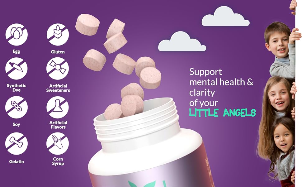 Daily Support Supplement, Sugar & Melatonin Free Vitamins, 30mg Magnesium Supplement - 30 Tablets