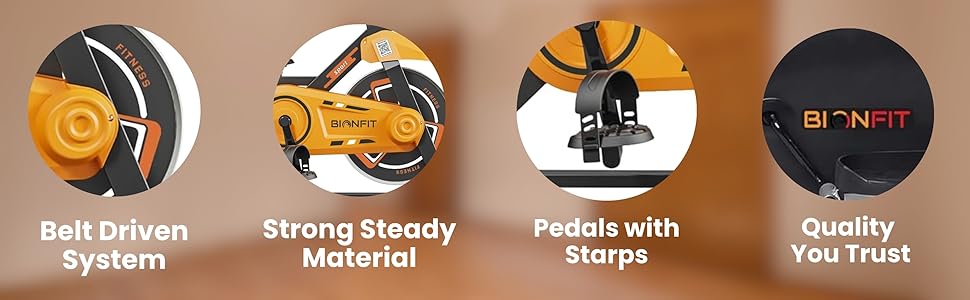 Bionfit yellow spin bike