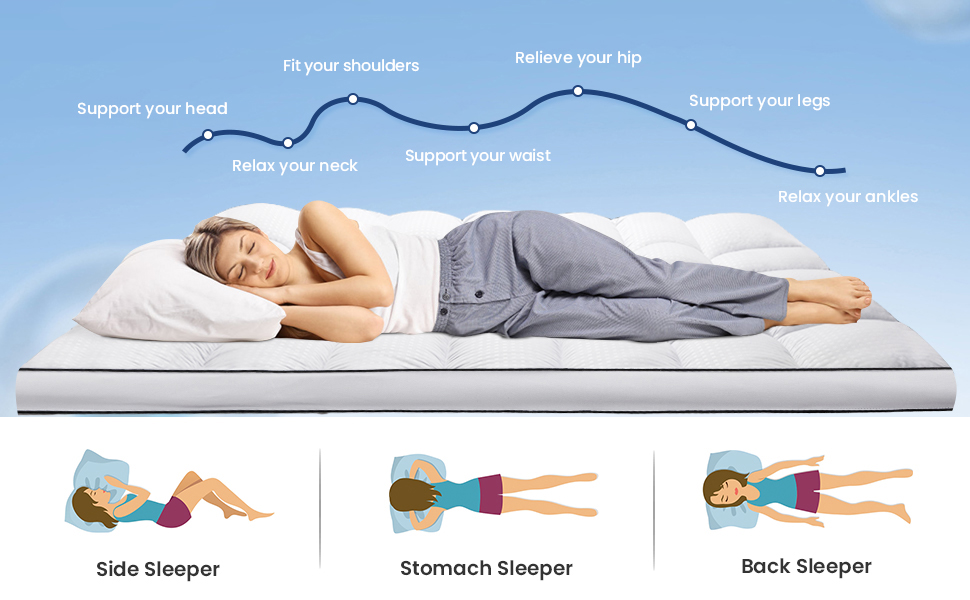 Twin Mattress Topper for Back Pain Extra Thick Mattress Pad Cover with 821 Inch