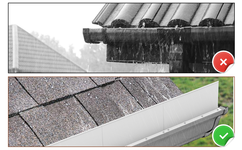 BJADE'S Gutter Valley Splash Guard,6 Pcs Aluminum Roof Valley Splash