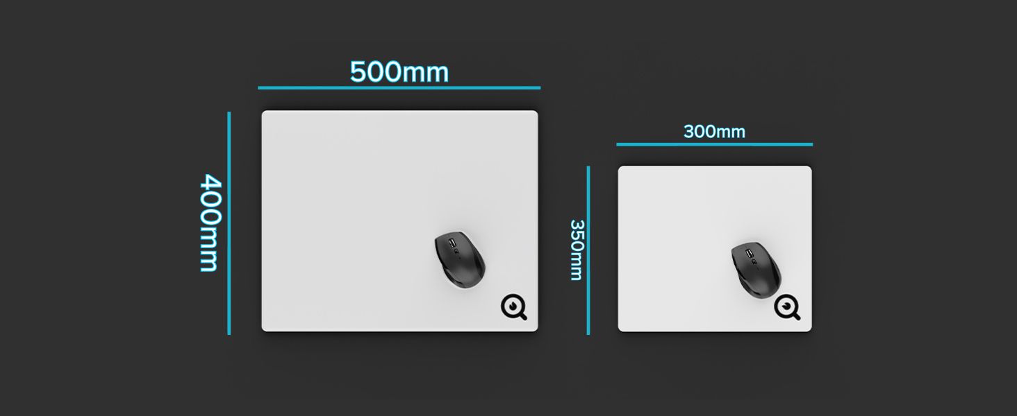 sizes of the mousepad that are available (400x500mm or 300x350mm)