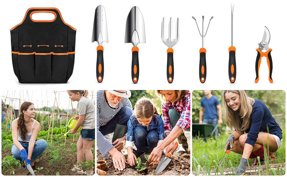 Gardening Tool Set,FLYING APSARAS Stainless Steel Heavy Duty Gardening Tool Set