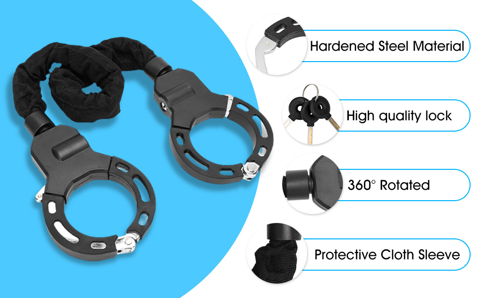 Electric Scooter Handcuff Lock Special Steel Double Ring