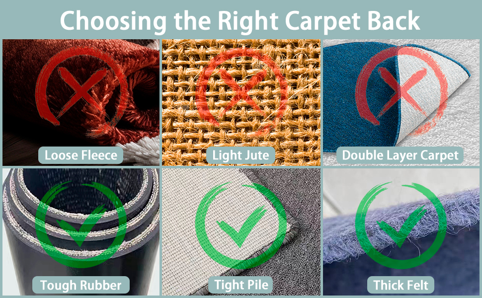 LISERV Rug Gripper for Carpet, 16 Pairs Velcro Double Sided