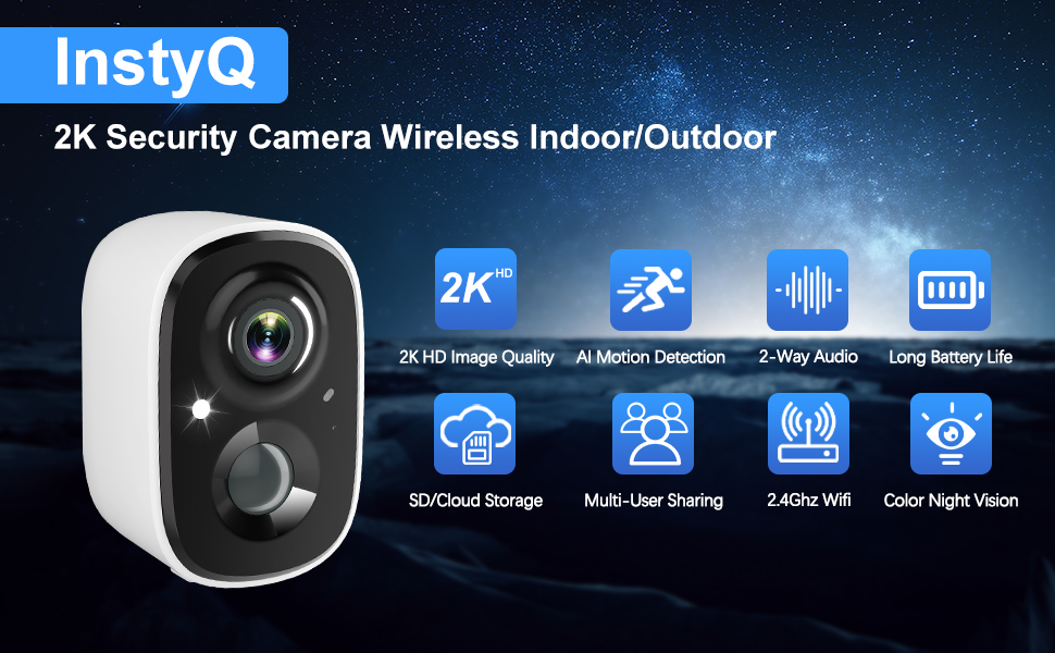 InstyQ security cameras wireless outdoor