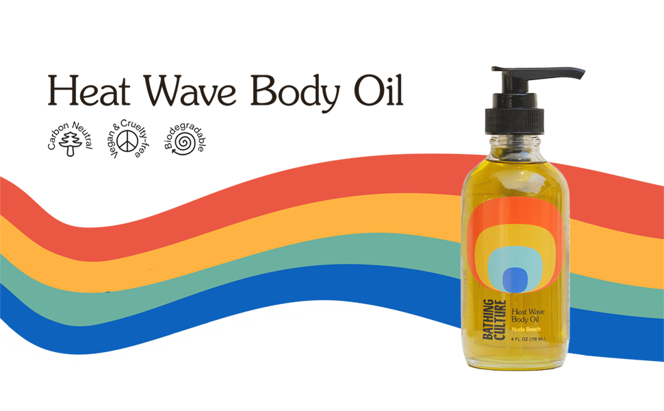 Bathing Culture Organic Heat Wave Body Oil Natural, Biodegradable, Sustainable
