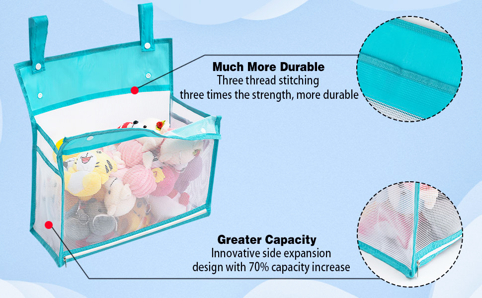 Bath Toy Storage, 2 Pcs Bath Toy Holder to Hang, Mesh Bath