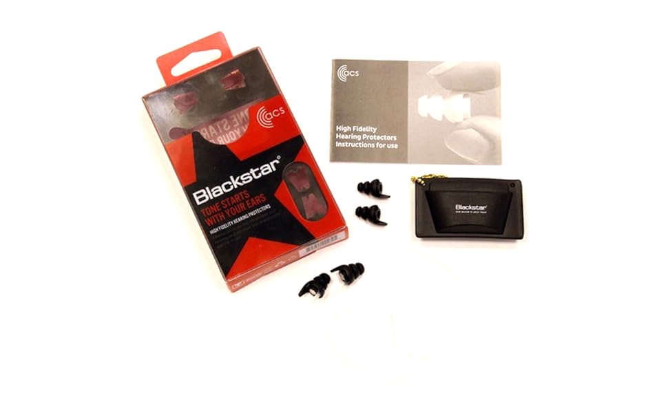 Blackstar ACS High Fidelity Filters Earplugs Hearing Protectors For