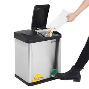 Bin lid  being opened as  green foot pedal is pressed
