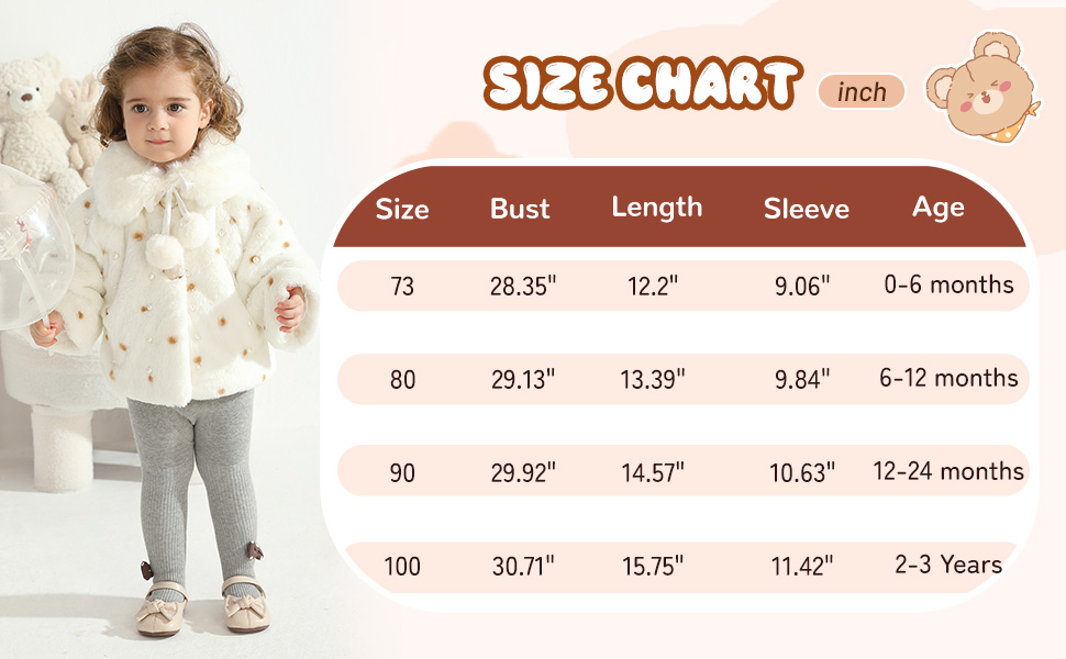 Warm Cape Cloak for baby girls