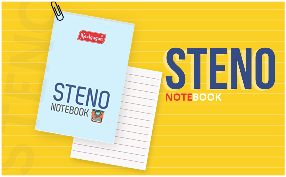 Neelgagan Steno Notebook, Shorthand Writing Notebook 12.5cm x 19.0cm