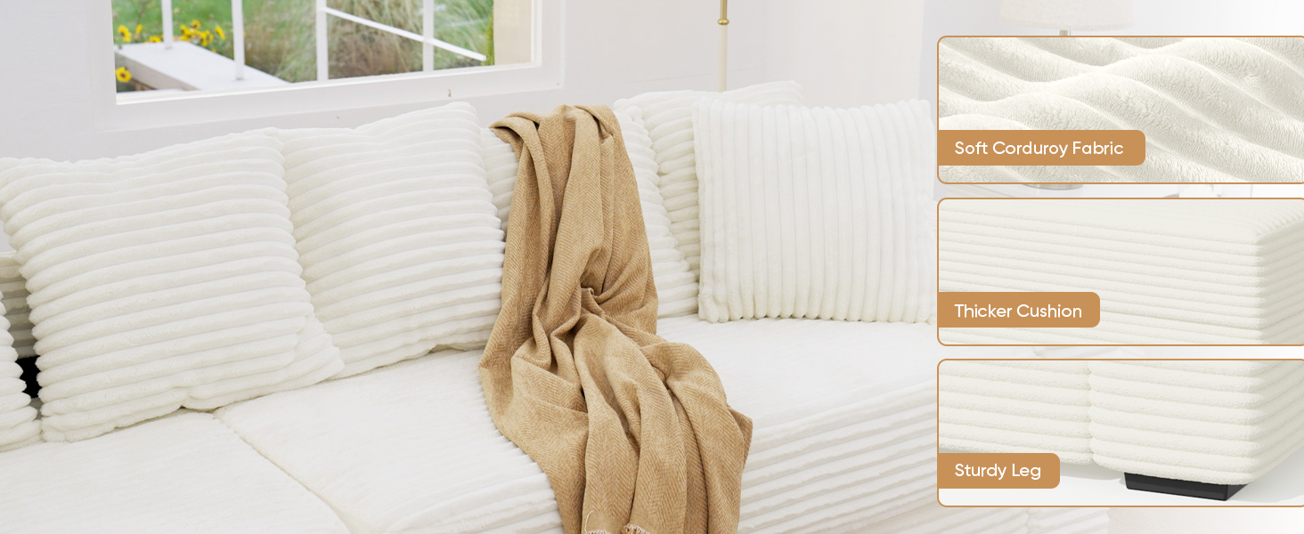 Luxanimarion 111‘’ Cloud Sectional Couch