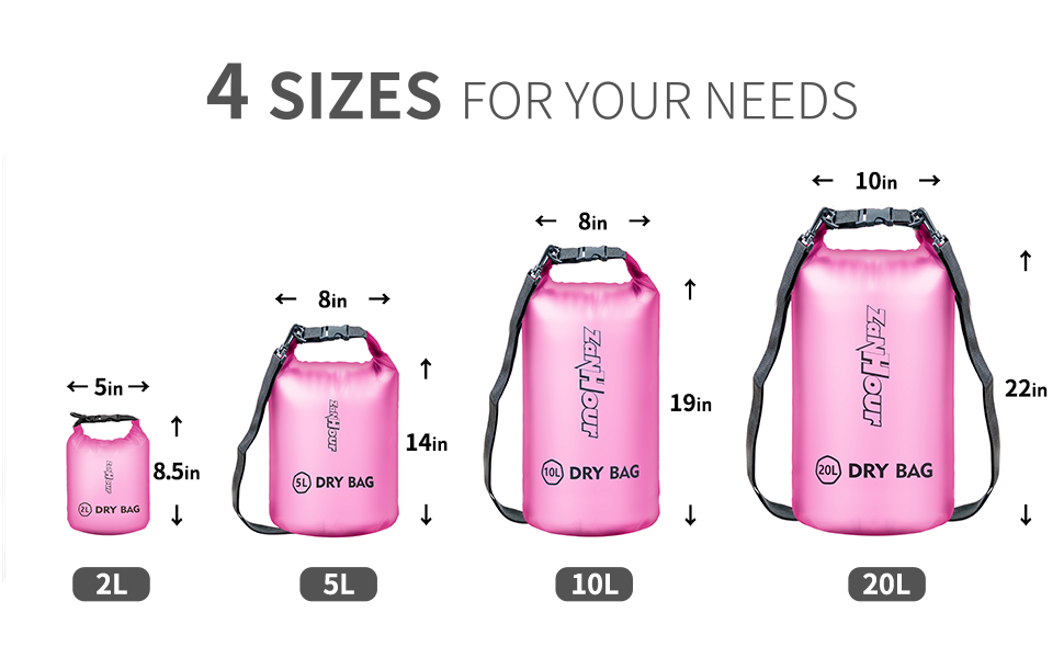 dry bag pink 3