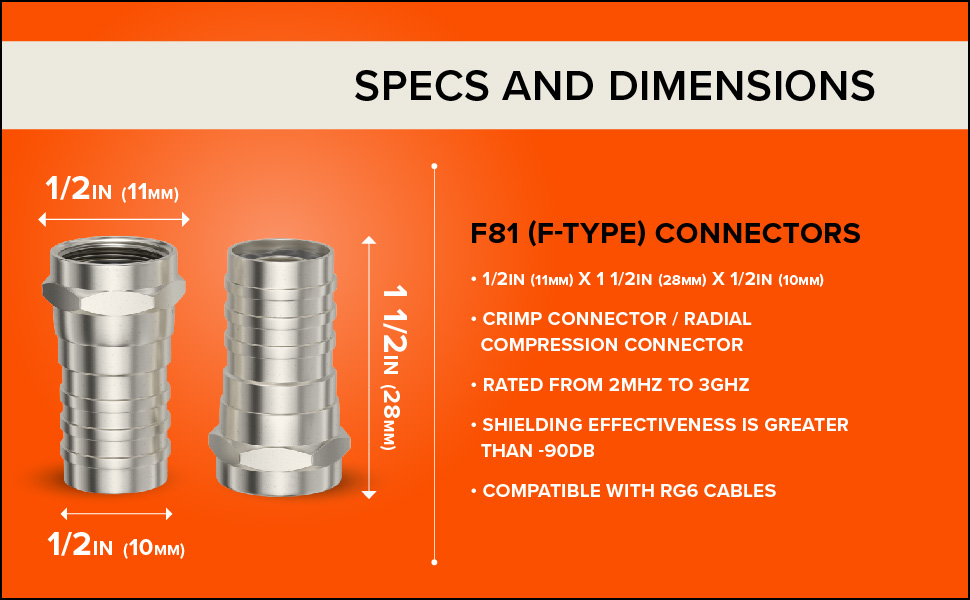 THE CIMPLE CO Coaxial Crimp Type Fitting/Connector for