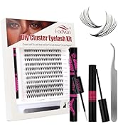 FADVAN Lash Clusters Kit DIY 280pcs Lash Clusters Eyelash Extension Kit, 8-14mm 20D Individual La...