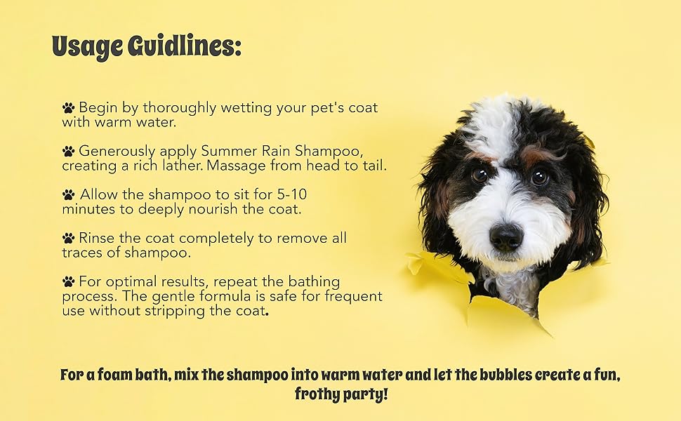 how to effectively use 5 in 1 dog shampoo by islandpup