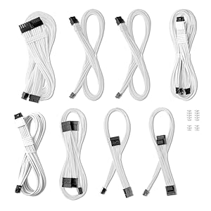 CableMod Pro Series Cable Kit ホワイト Amazon.com: CableMod C-Series Pro ModMesh Sleeved Cable Kit