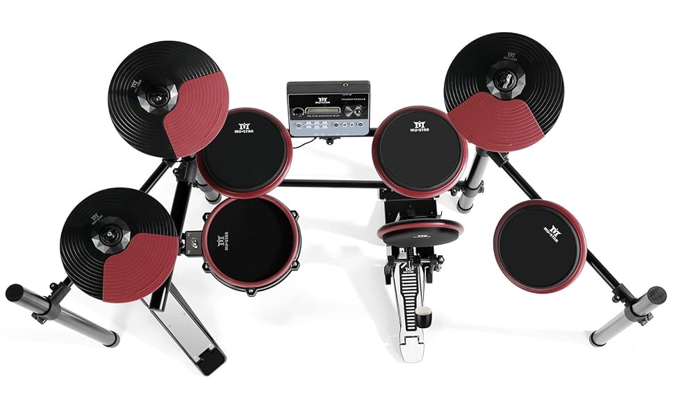 MUSTAR Electric Drum Set, 8 Piece Electronic Drum Kit for