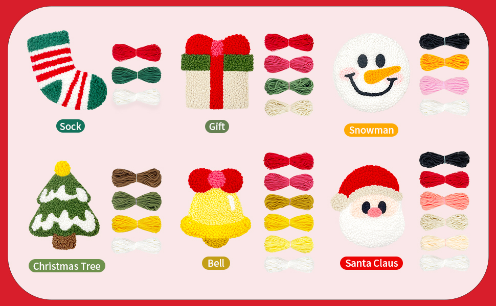 Christmas Embroidery Punch Needle Kit