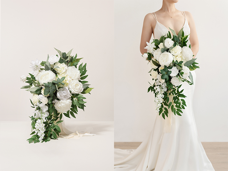 【大判希少本】A Treasury of Bridal Bouquet Amazon.com: Ling's moment White Green Bridal Bouquet for