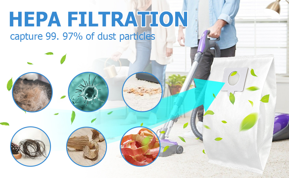 8 Pack 53292 Vacuum Bags Replacement for Kenmore Q/C