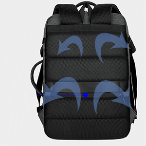 Breathable design on the back