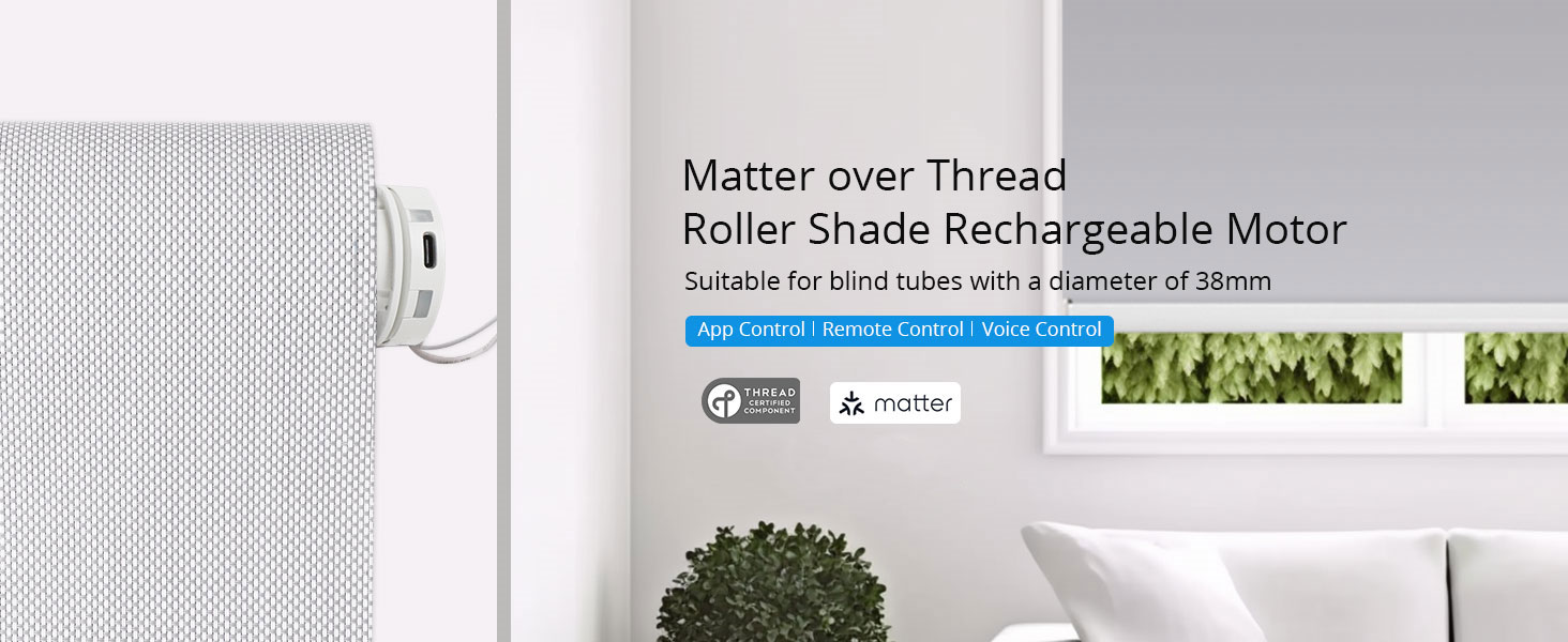 Matter Thread Motor de persianas inteligentes para tubo
