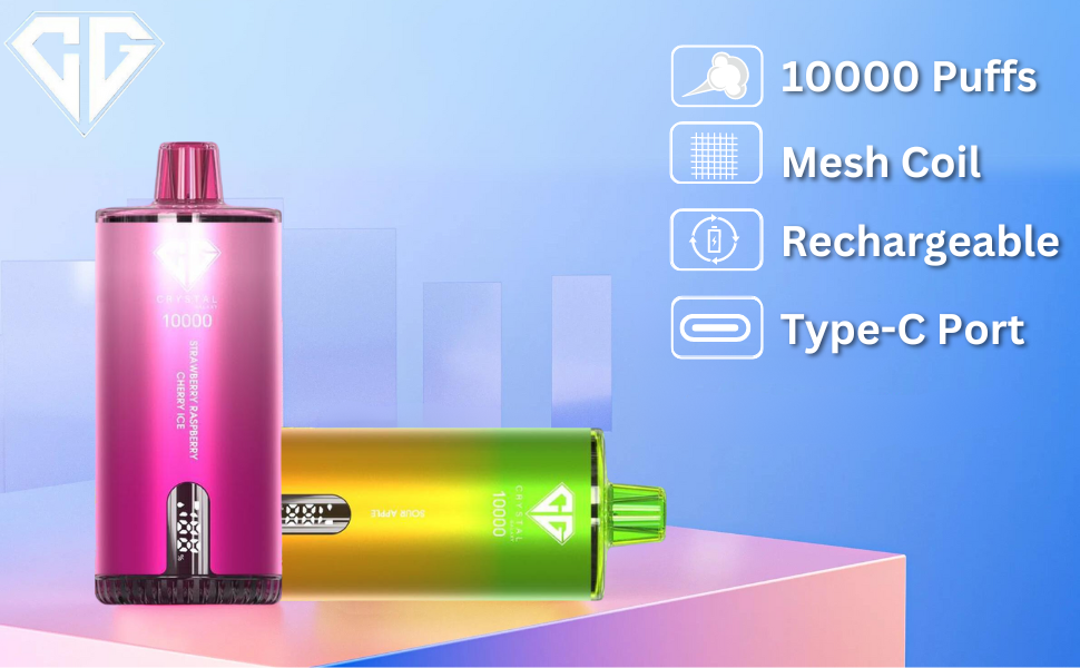 Crystal Galaxy 10000 Puffs Disposable Vape, 10k Long Lasting Fruit Flavours E-Cigarette, Draw-Activated Mesh Coil Vapes Rechargeable, 0mg Nicotine Free (Blue RL) : Amazon.co.uk: Health & Personal Care