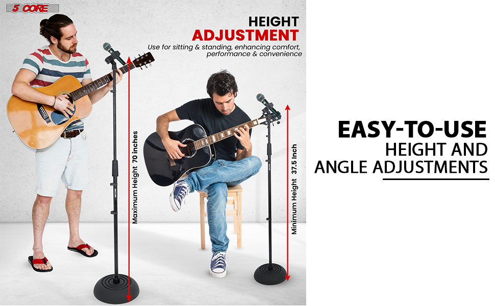 Stand Floor Heavy Duty Height Adjustable 37.5-70 Inch MS RBP5