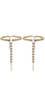Anklet with Rhinestone Toe Ring